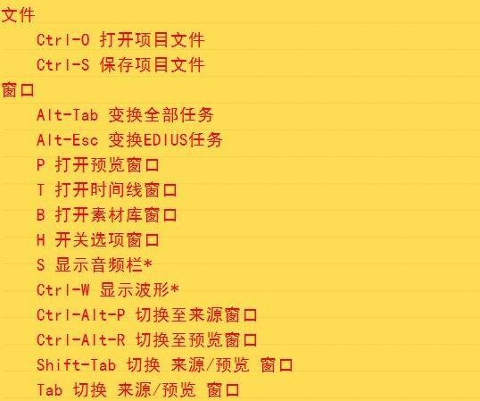 這些基本的edius快捷鍵你都知道嗎？
